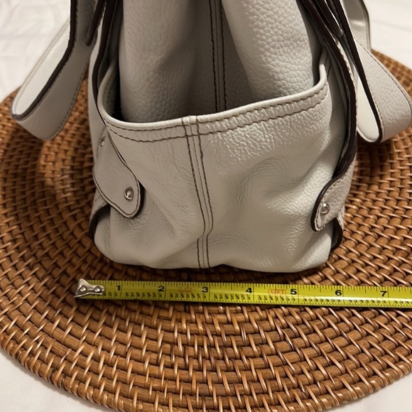 Tiganello Taupe Color Leather Satchel - Picture 5 of 11